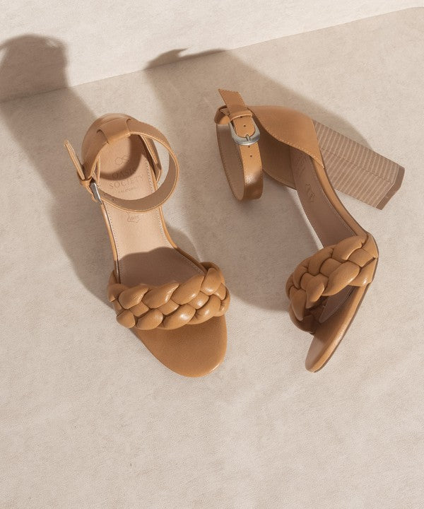 Heels Ankle Strap Braided Toe Strap