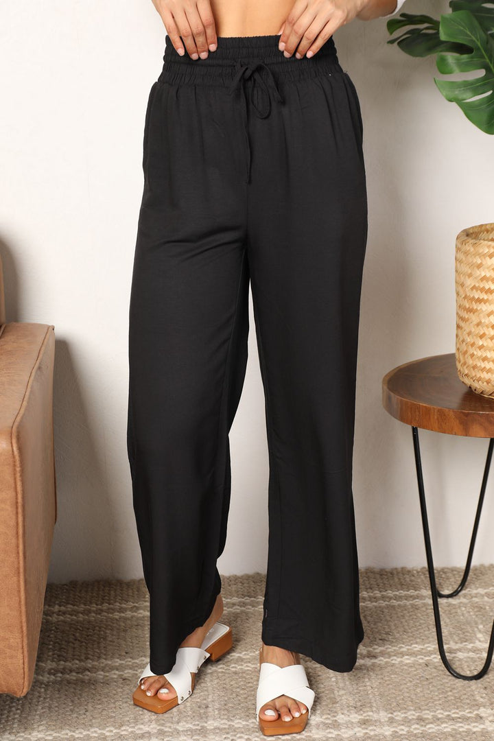 Pants Drawstring Wide Leg