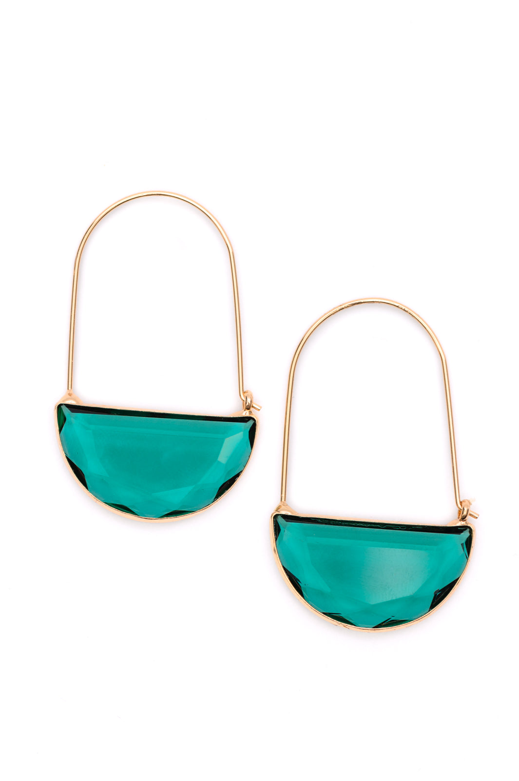 Earrings Half Circle Crystal