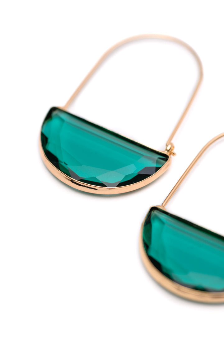 Earrings Half Circle Crystal
