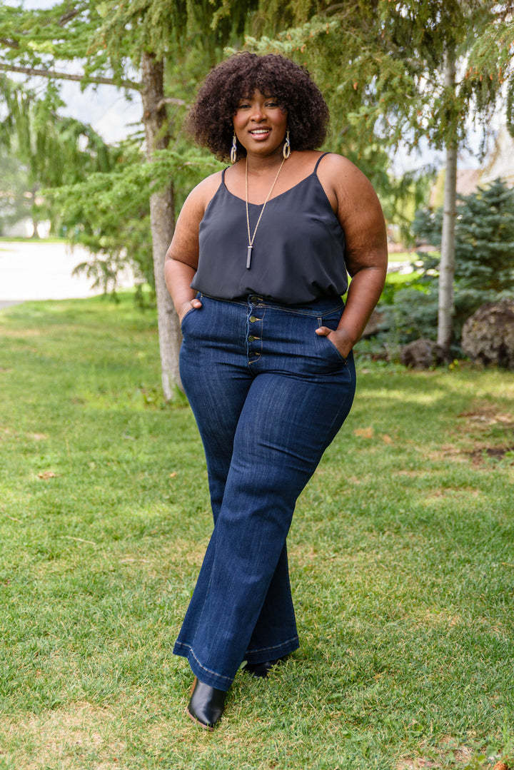Pants Pockets Wide Leg