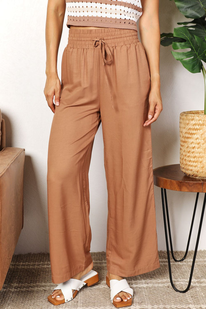 Pants Drawstring Wide Leg