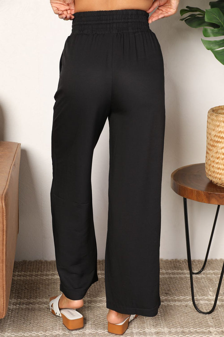Pants Drawstring Wide Leg