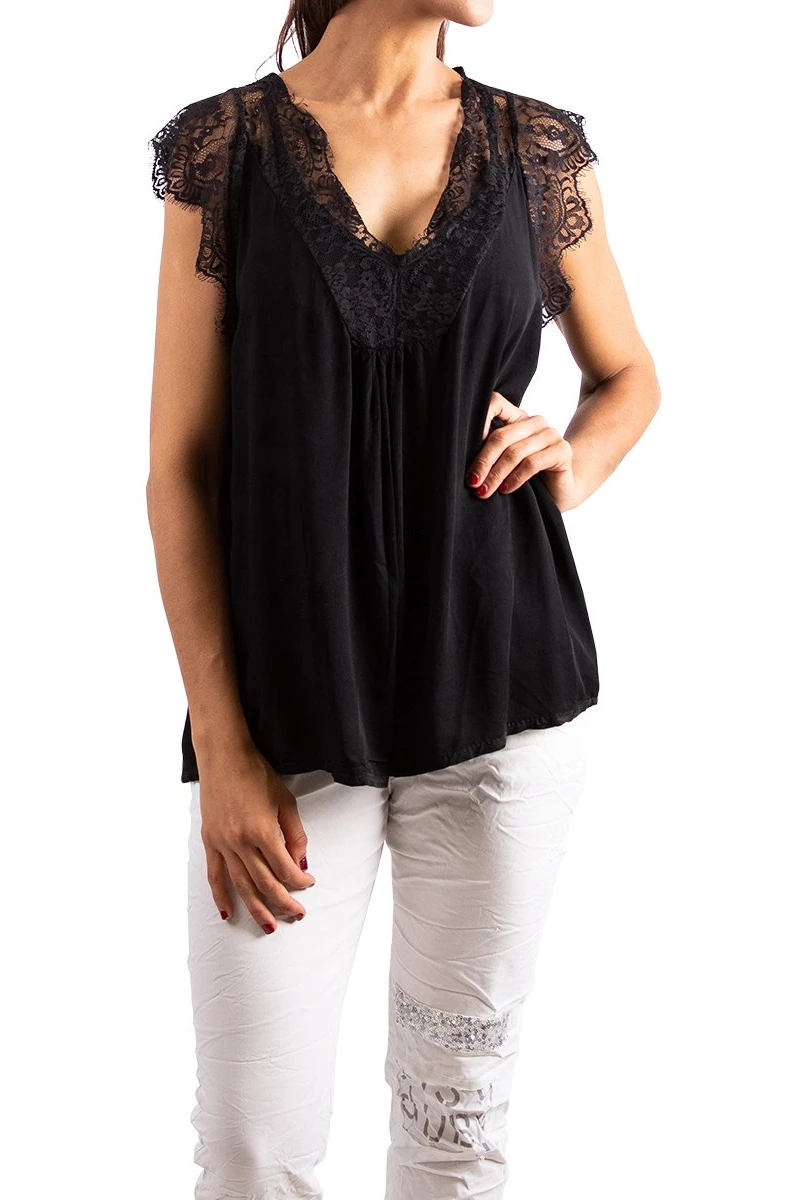 Love is like a Dress_-_Blouse Lace Italian_-_Black