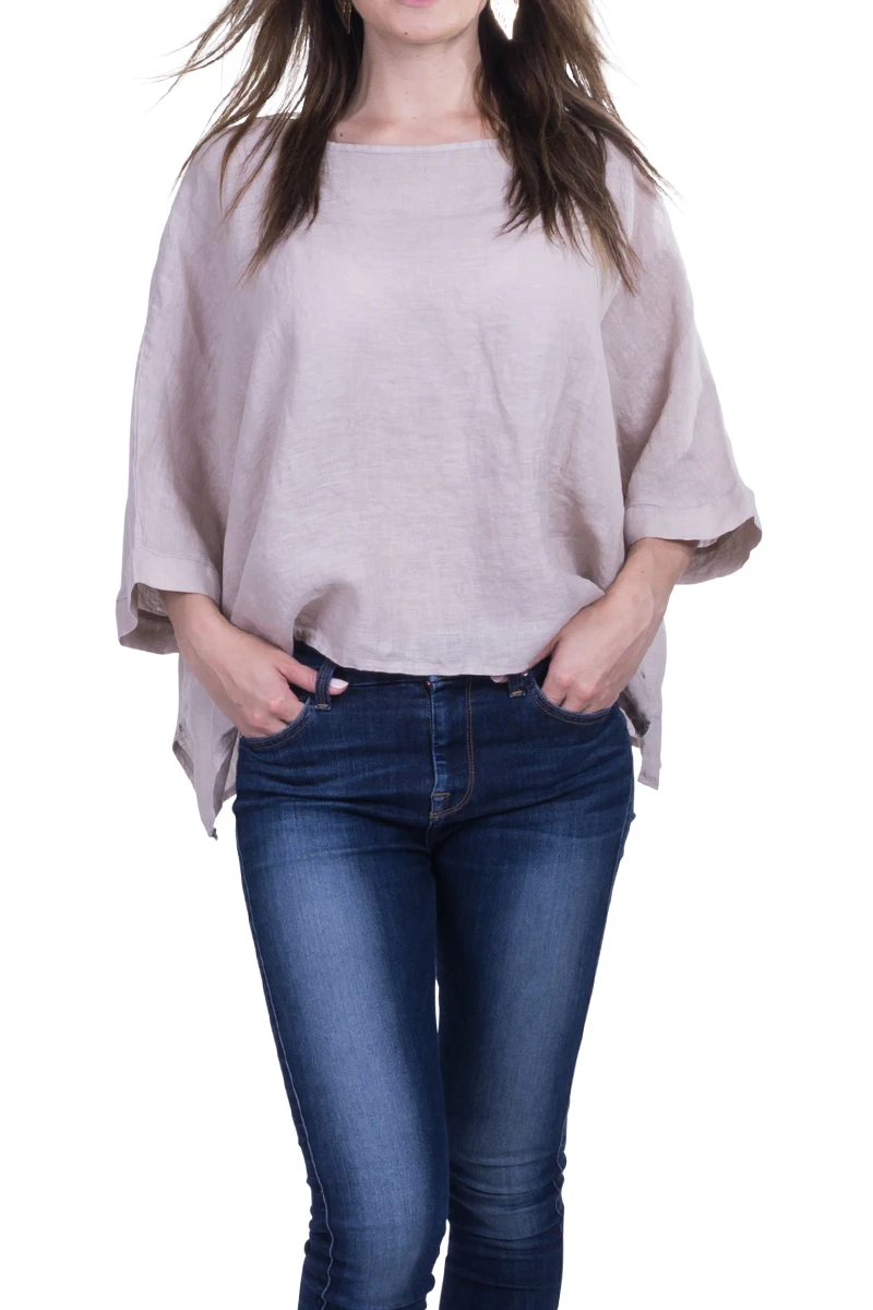 Love is like a Dress_-_Blouse Linen Italian_-_Cream