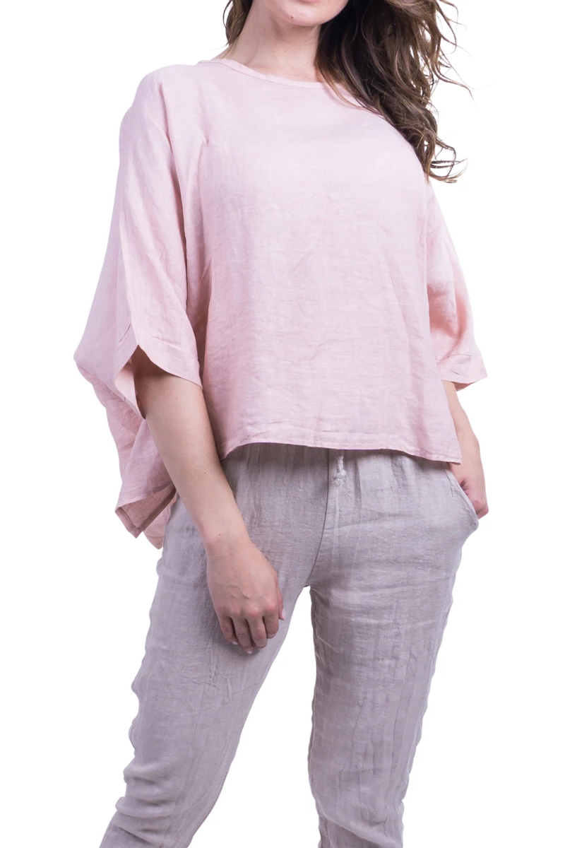 Love is like a Dress_-_Blouse Linen Italian_-_Pink