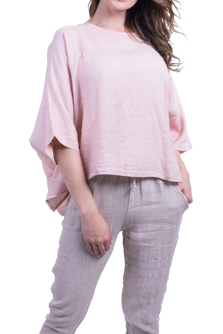 Love is like a Dress_-_Blouse Linen Italian_-_Pink