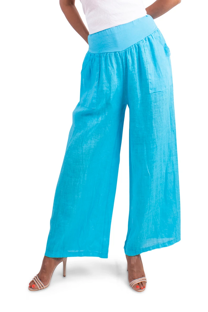 Love is like a Dress_-_Pants Linen Italian_-_Turquoise