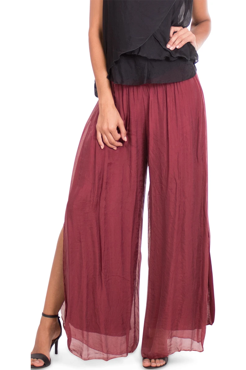 Love is like a Dress_-_Pants Silk Italian_-_Burgundy