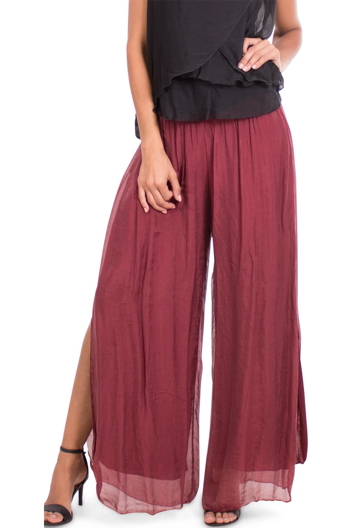 Love is like a Dress_-_Pants Silk Italian_-_Burgundy